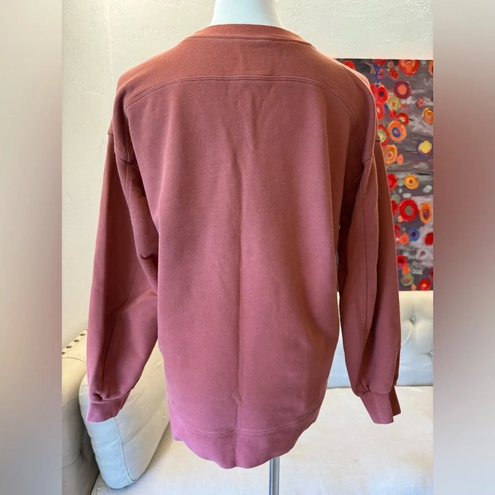 Lululemon Perfectly Oversized Crew in Soft Cranberry color